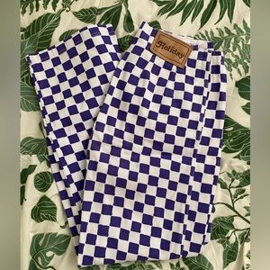 Holiday The Label Purple Checkered Pants